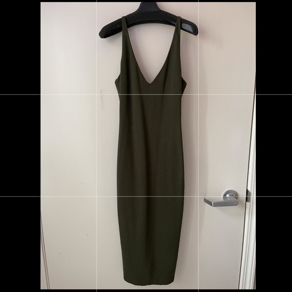 Olive midi dress
